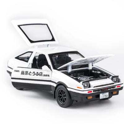 Initial D Trueno AE86 1/32 Metal White Color Die Cast Car Model  Initial D Trueno AE86 1/32 Metal White Color Die Cast Car Model